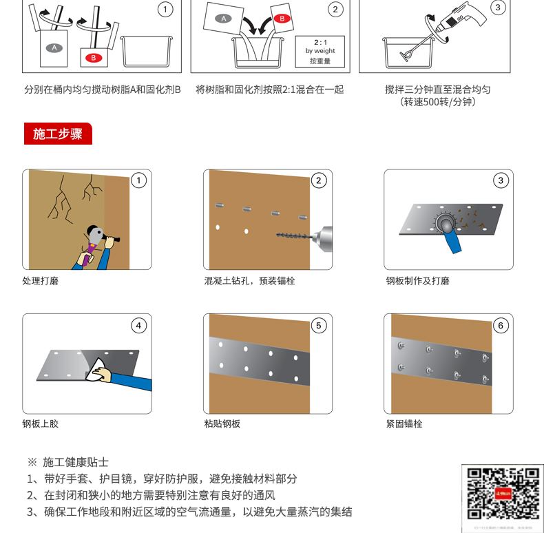 包钢雨城粘钢加固施工过程